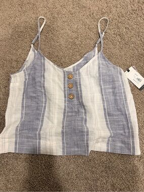 NWT Rip Curl Blue and White Striped linen Cami